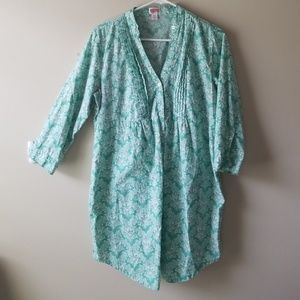 Button down shirt dress.